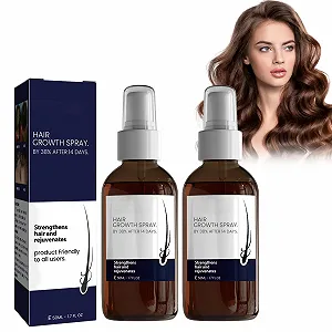 Спрей для роста волос, сыворотка для роста волос для ускорения роста волос, спрей с биотином для роста волос способствует густому и здоровому росту волос - Фото 1
