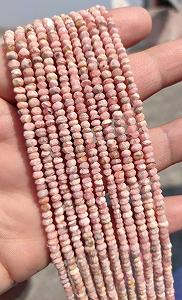 Круглые граненые бусины из родохозита 4 мм, нить длиной 33 см бусины из драгоценных камней для ожерелья и браслета synthetic.ua - Фото 1