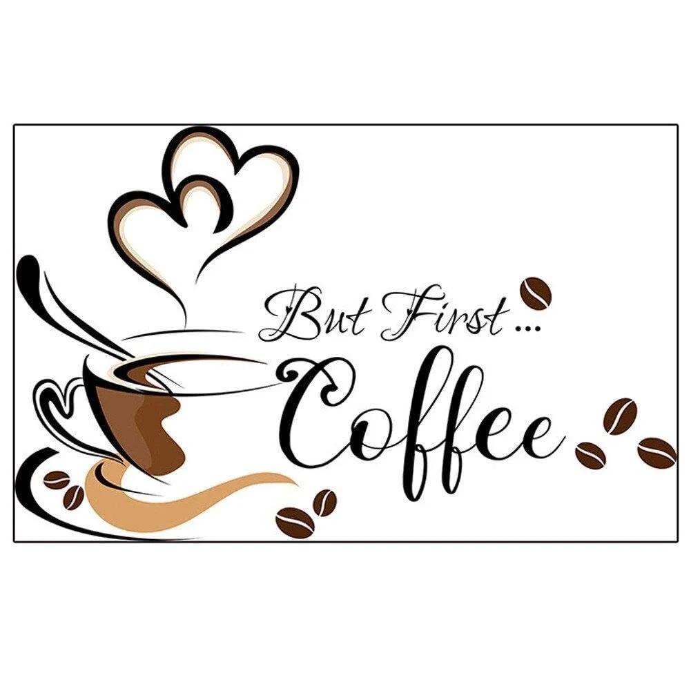 Наклейка на стіну Кавова чашка Кухонний декор Кава Чай Знімна DIY, фото №3