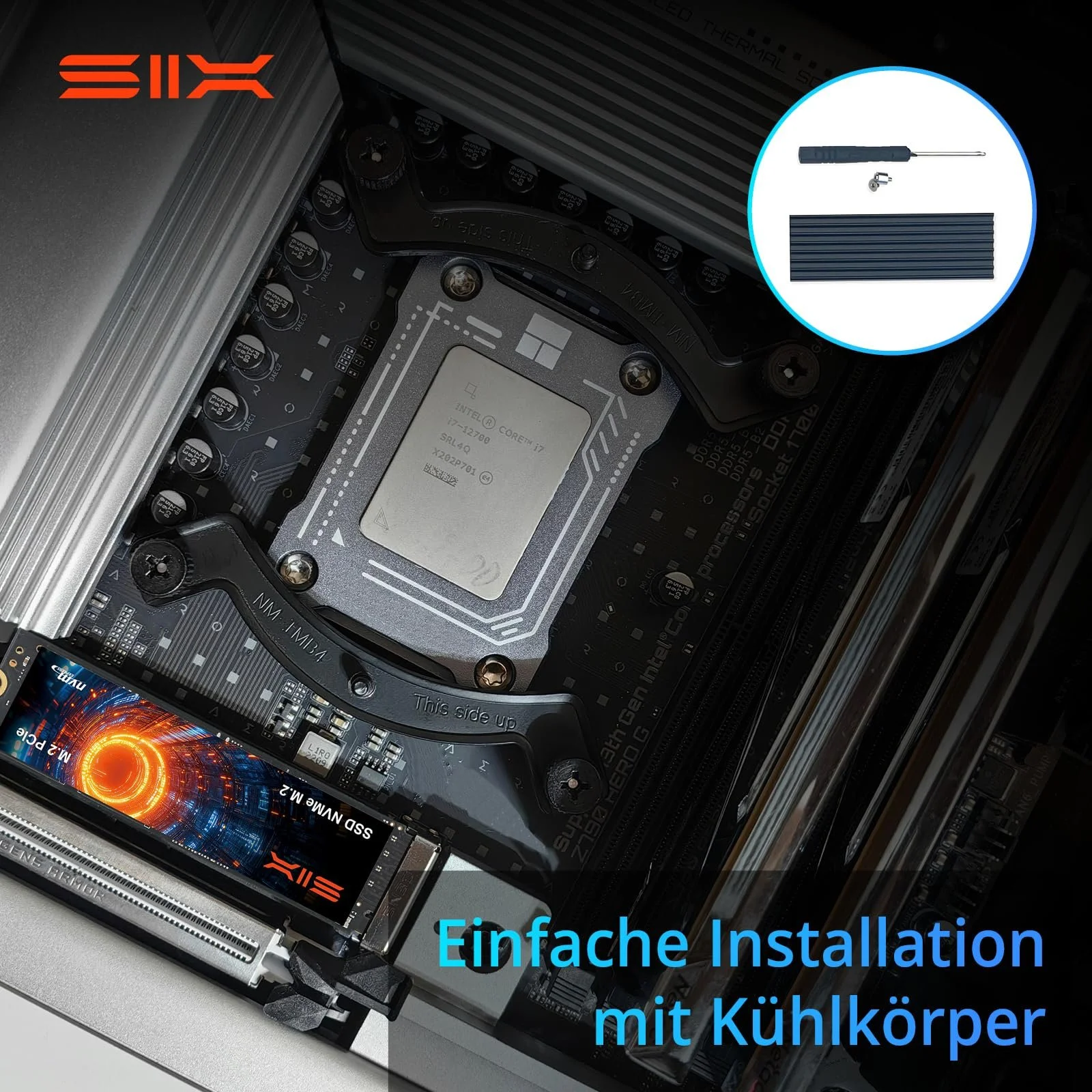 SSD SIX X7400 1TB M.2 2280 NVMe PCIe 4.0 with Heatsink, фото №7