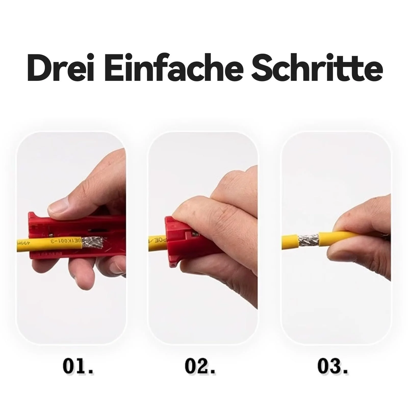 Плоскогубці універсальні для коаксіального кабелю 2-8 мм червоний, фото №6