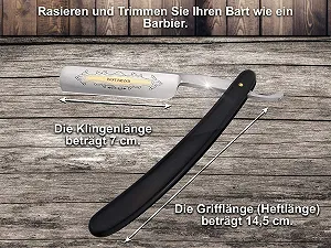 Набір для гоління InstrumenteNrw 2 предмети лезо з золотим травленням ремінь зі шкіри та замші 45 см synthetic.ua - Фото 1