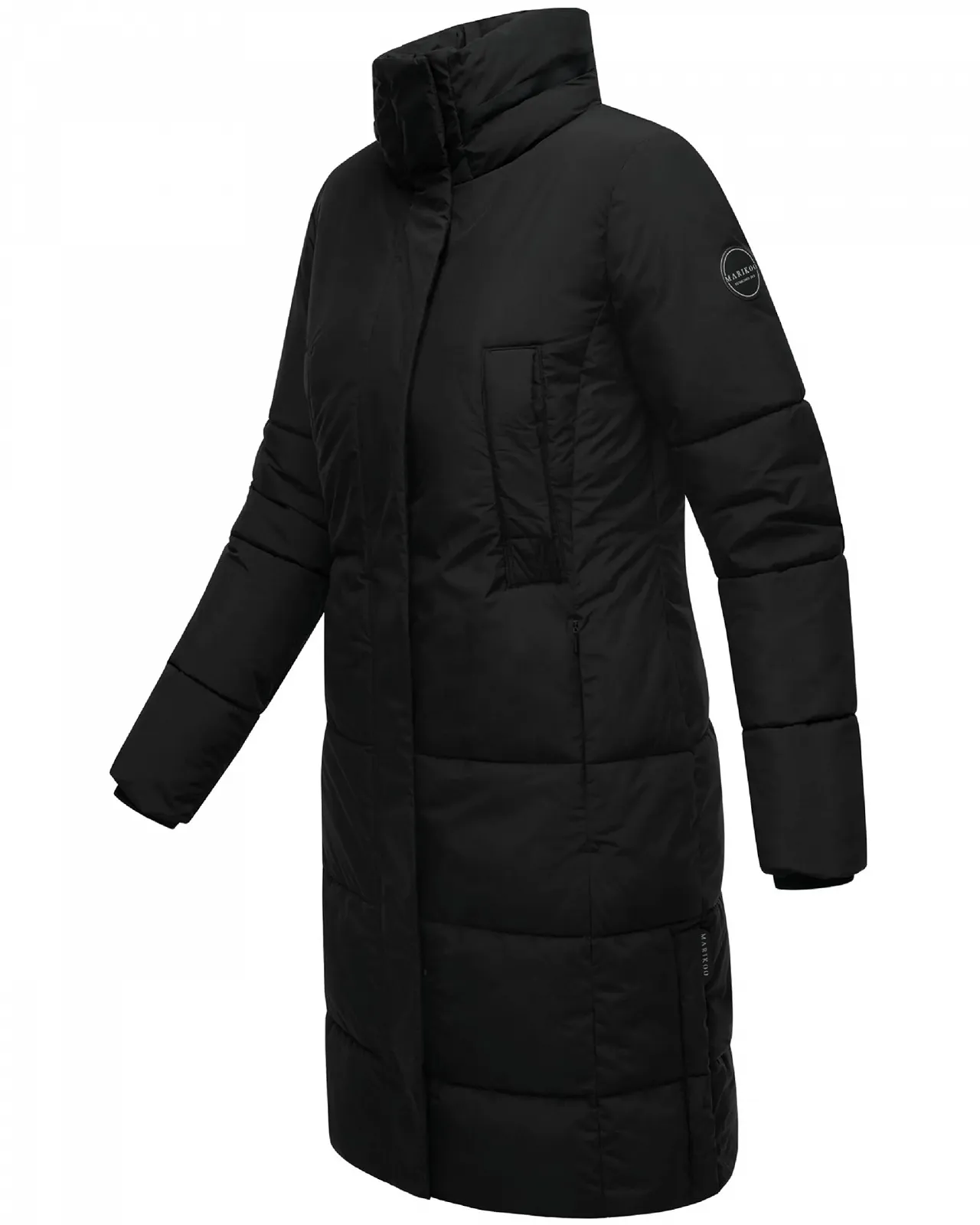 Пальто зимове MARIKOO Laryaa XVI Жіноче Тепле стьобане Довге зі знімним капюшоном, фото №4