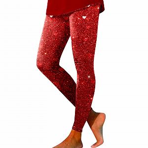 Легінси Висока талія Valentine's Day Rose Plaid Funny Couples 2024 Love Heart Print Для йоги та тренувань Queen of Hearts - Фото 1
