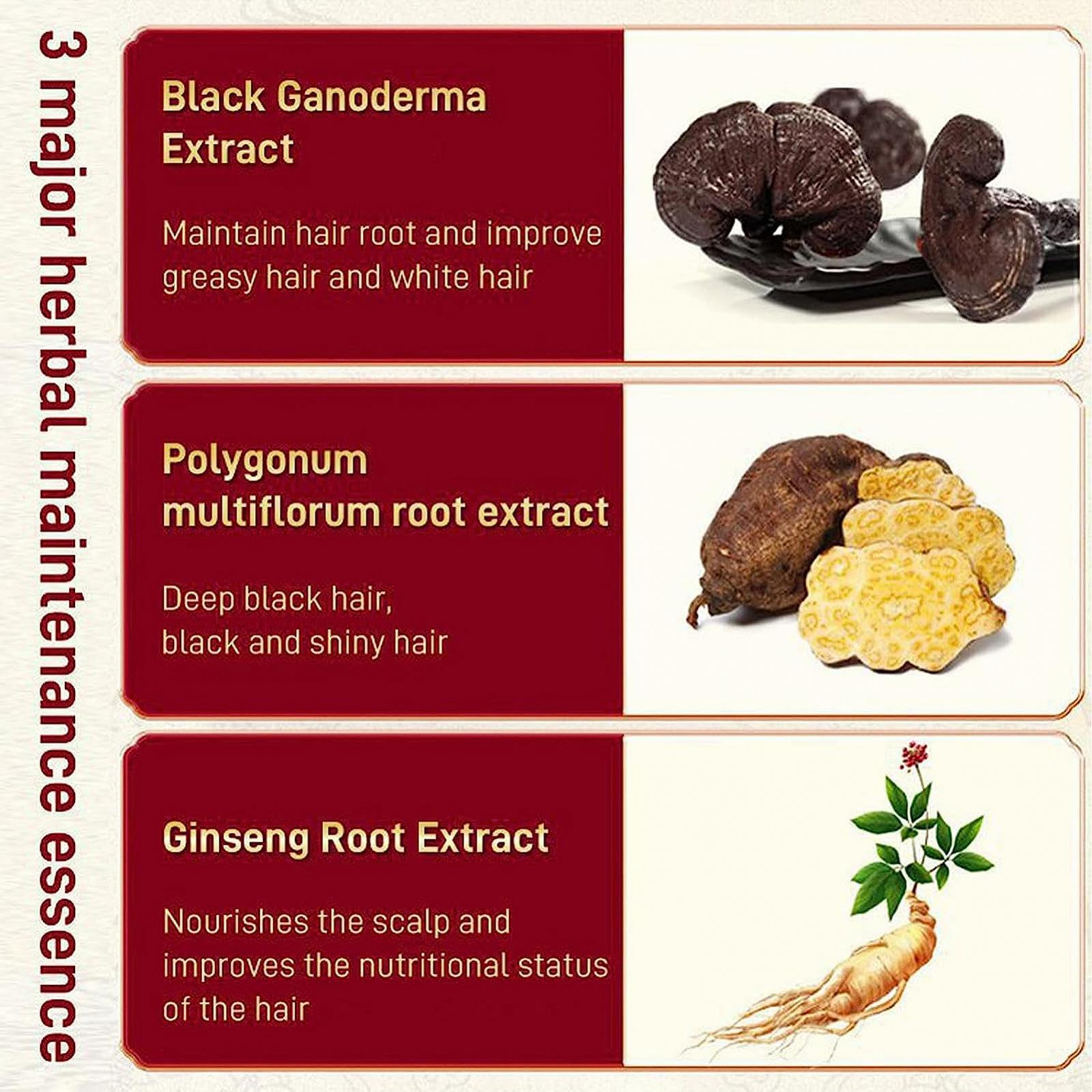 Шампунь Polygonum Multiflorum He Shou Wu для седых волос 240 мл, фото №4