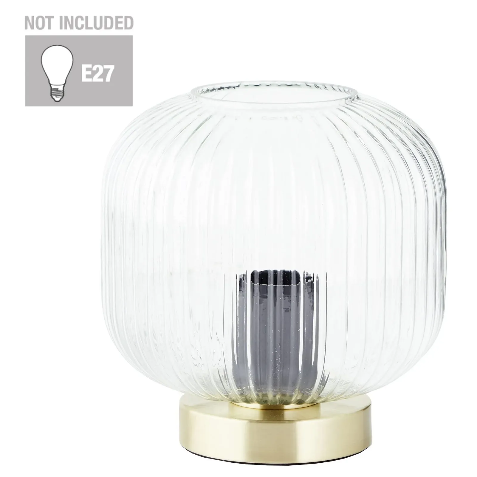 Настільна лампа INSPIRE DIPSY 1 x E27 макс. 60 Вт В. 21 см Скляна Латунь Золотиста, фото №4