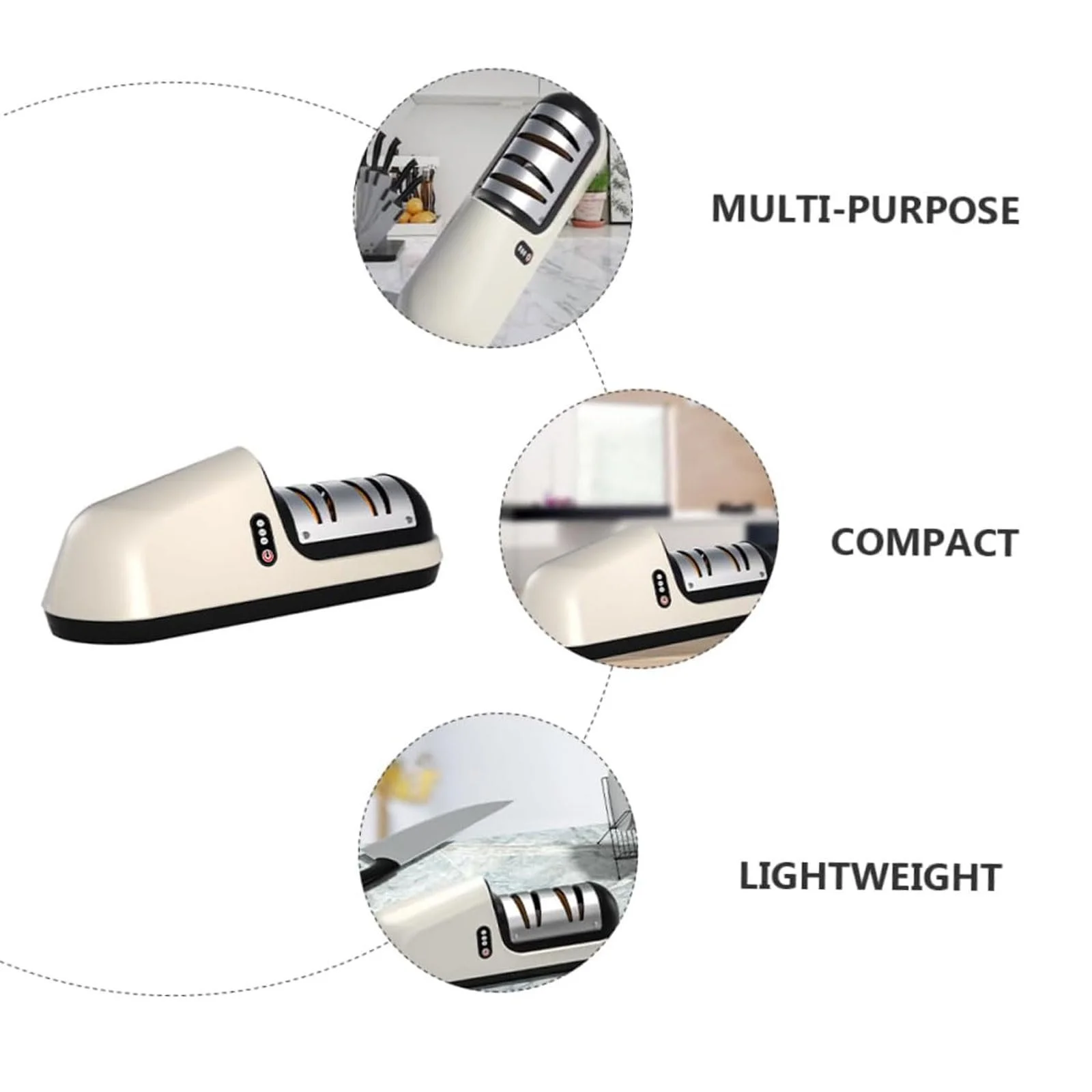 Електрична точилка для ножів 3-ступеневий портативний, фото №3 Електрична точилка для ножів 3-ступеневий портативний, фото №3