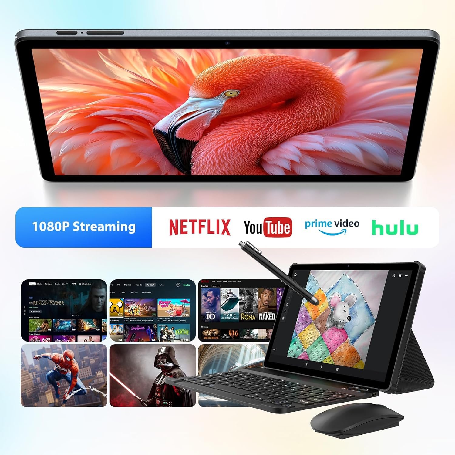 Планшет PIXGOOD M128 11" (12+24)/512ГБ 2K 4G 2 SIM Android 15 Чорно - сірий, фото №5