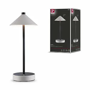 Настольная лампа Paulmann Mob Tischl Pellini down LED сенсорная 3 Вт аккумуляторная USB-C Бежевая - Фото 1