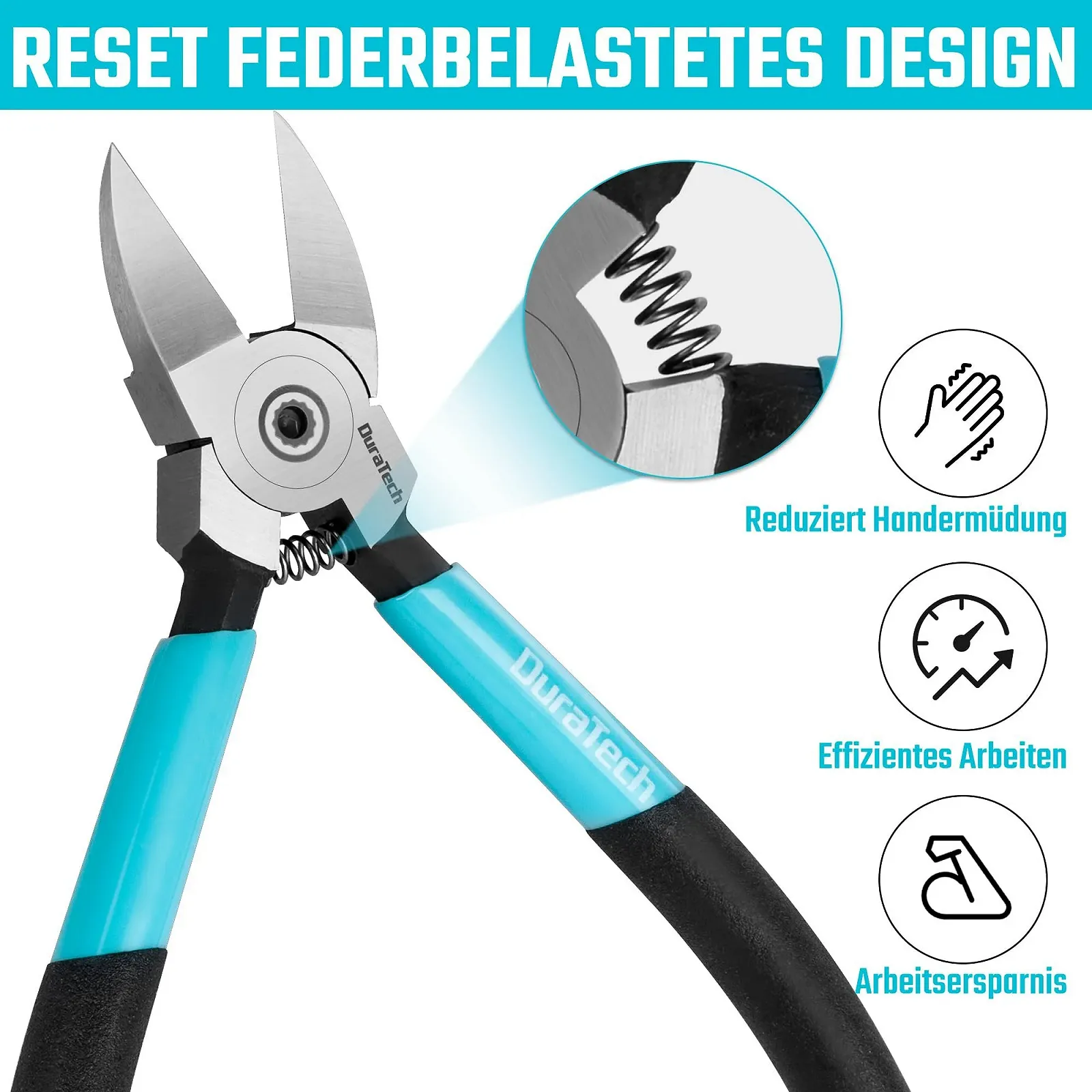 Бокорезы DURATECH Маленькие, 158 мм Мини кусачки для проволоки, Маленькие кусачки, Прецизионные кусачки с пружинным механизмом, Идеально подходят для моделирования, изготовления ювелирных изделий и DIY, фото №5