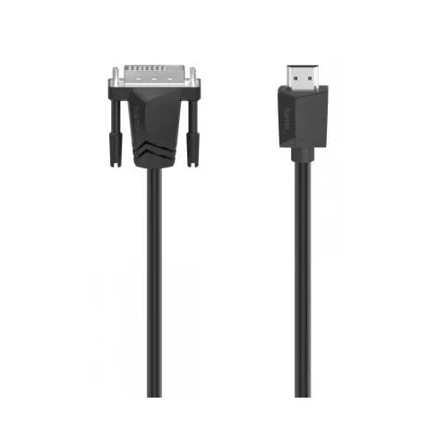 Кабель мультимедийный DVI to HDMI 1.5m Ultra HD 4K Black HAMA 00200715, фото №1