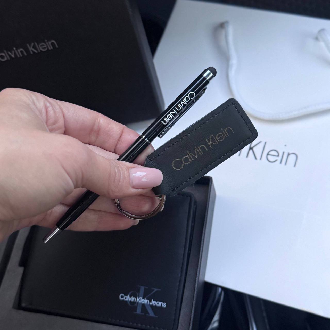 Шкіряний гаманець Calvin Klein подарунковий набір для чоловіка, фото №4