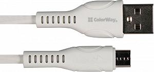 Кабель для зарядки моб телеф USB 1м білий ColorWay MicroUSB CW-CBUM028-WH - Фото 1