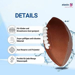 М'яч для американського футболу Touchdown, міні, надувний, неопреновий, для води, синьо-зелений synthetic.ua - Фото 1