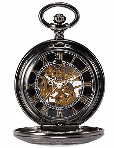 Кишенькові Годинники TREEWETO Steampunk Скелетон Механічні Мідні Ретро - Фото 1