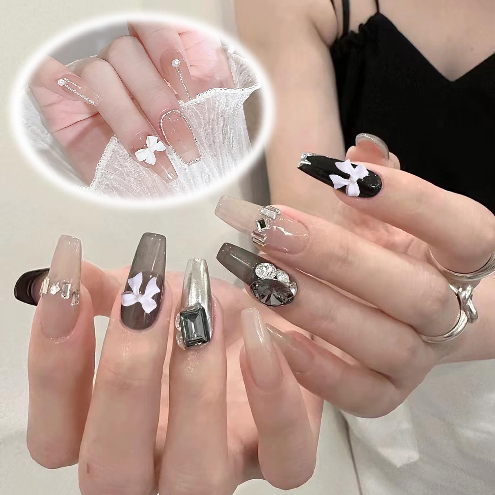 Стрази для нігтів Бантик, фото №6