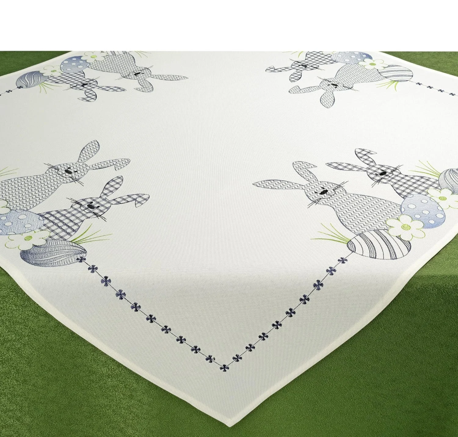 Раннер для столу Easter Bunny and Eggs White 40 x 140 см, фото №1