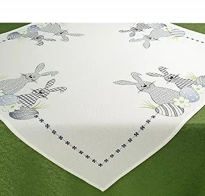 Раннер для столу Easter Bunny and Eggs White 40 x 140 см - Фото 1