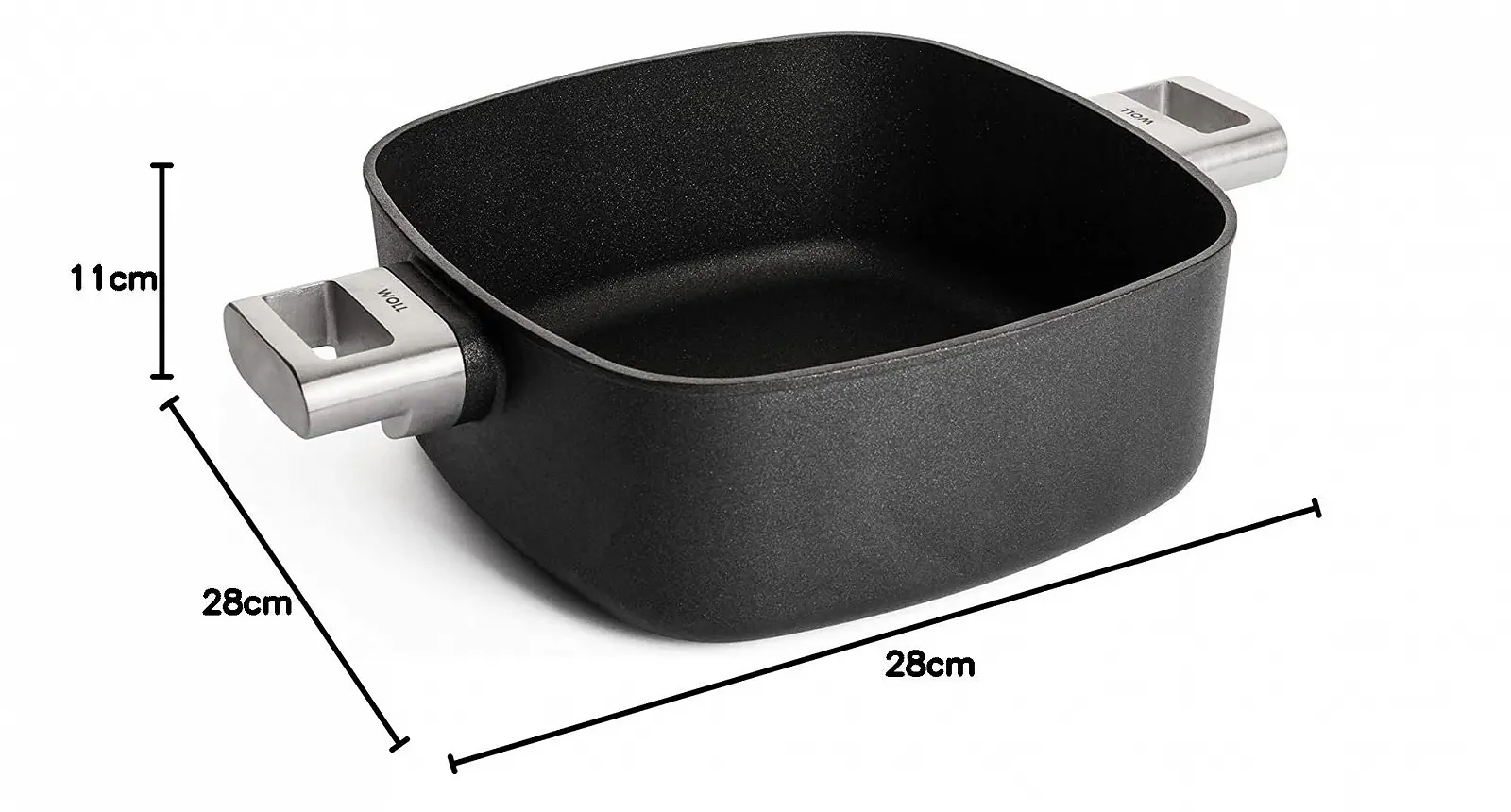 Каструля Woll Diamond Logic XR Pro квадратна індукційна, фото №3