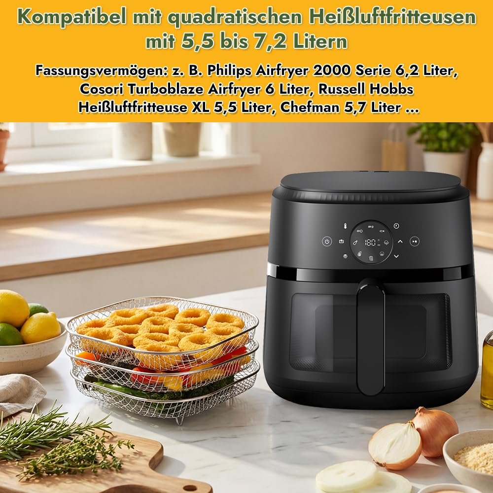 Набор решеток для мультипечи BYKITCHEN 3 шт. нержавеющая сталь 304 универсальный, фото №3 Набор решеток для мультипечи BYKITCHEN 3 шт. нержавеющая сталь 304 универсальный, фото №3