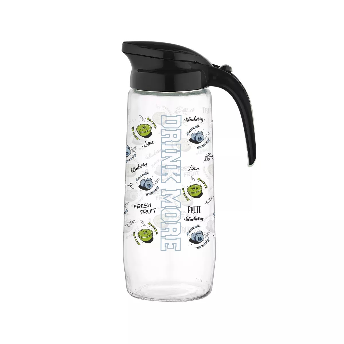 Кувшин с крышкой Vittora Beluga VT-111020-М-black 1.5 л черный, фото №1