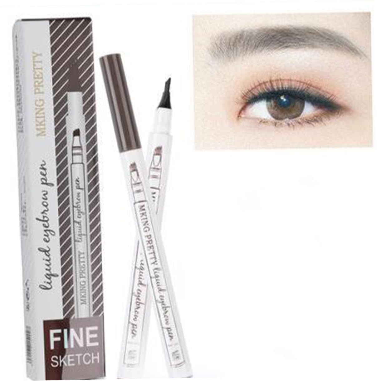 Олівець Beavorty Рідкий Водостійкий Набір з 4 шт. Тонкі лінії Пудра для брів, фото №2