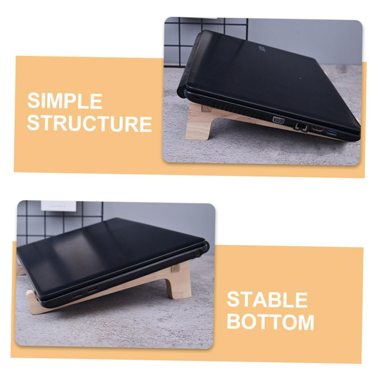 Подставка для ноутбука Деревянная Настольная для дома/офиса/путешествий, фото №8