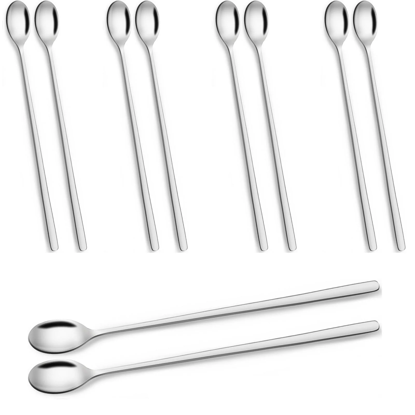 Ложка Довга 24 см Набір 10 штук для лате макіато, фото №1 Ложка Довга 24 см Набір 10 штук для лате макіато, фото №1