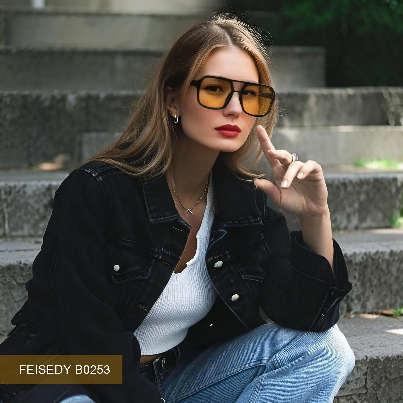 Сонцезахисні окуляри Retro FEISEDY 70s B0253, фото №3