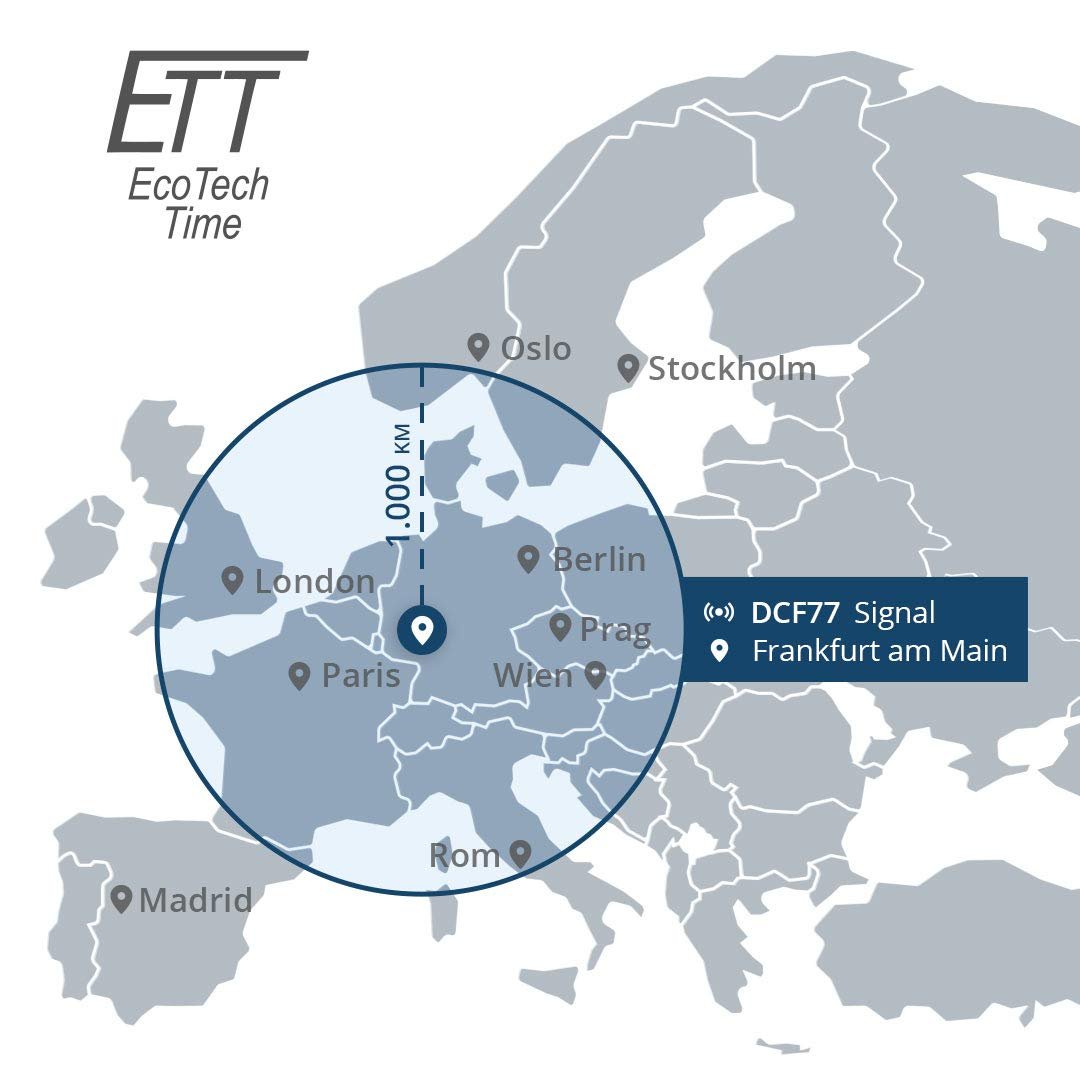 Годинник аналоговий ETT Eco Tech Time Funk Solar ELS-11588-22L Жіночий зі шкіряним ремінцем, сріблястий, фото №5