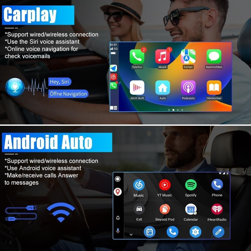 Штатная автомагнитола YUNTX для Toyota RAV4 (2001-2006) / 9" / Сенсорная / 2/32Гб / Android 12 / Apple CarPlay / Android Auto / Bluetooth / WI-FI / USB / DAB, фото №2