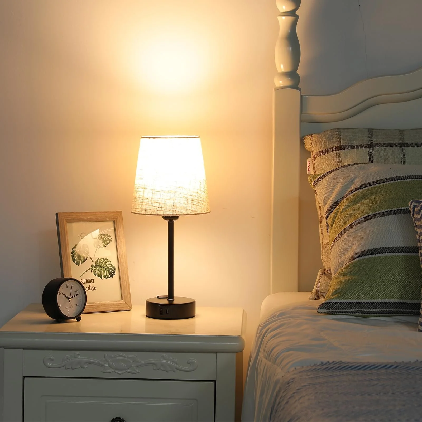 Настільна лампа Kakanuo Набір з 2 шт. Сенсорна USB A+C LED Бежевий, фото №7