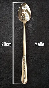 Ложка Geschenkfreude Золотистий з гравіюванням імені synthetic.ua - Фото 1