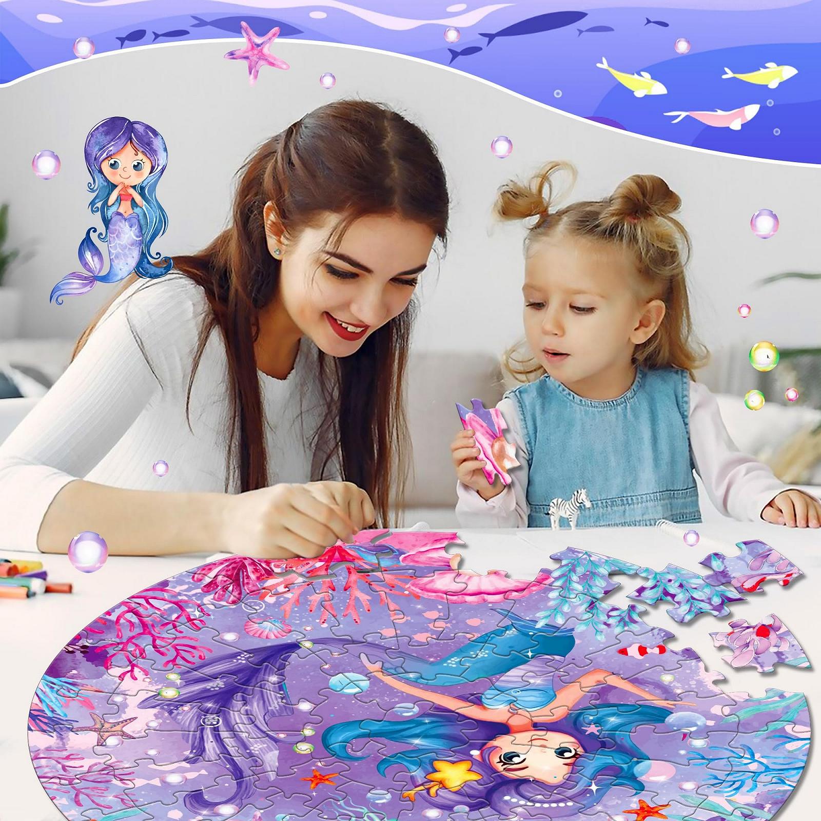 Пазл Русалочка 71 деталь Большой круглый 3–8 лет, фото №6 Пазл Русалочка 71 деталь Большой круглый 3–8 лет, фото №6