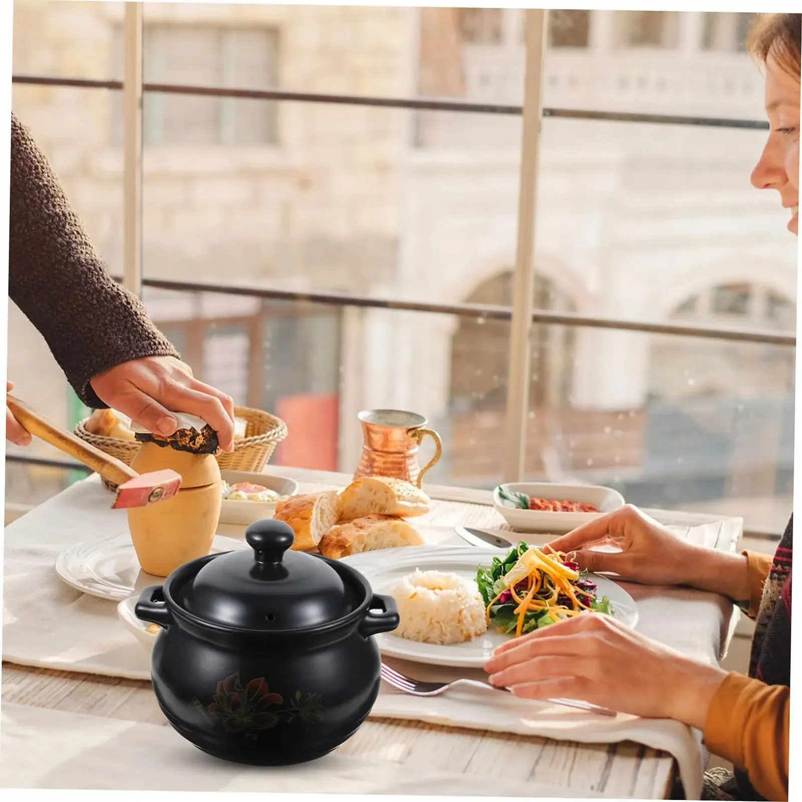 Каструля керамічна 2 л з кришкою термостійка, фото №6 Каструля керамічна 2 л з кришкою термостійка, фото №6