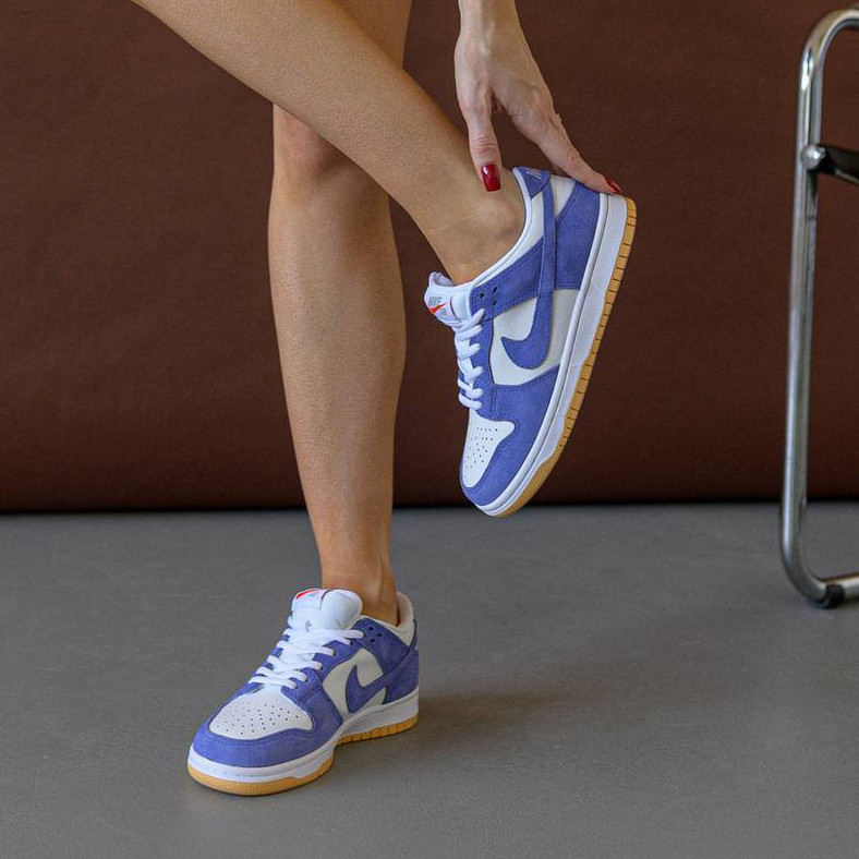 Кроссовки женские Nike SB Dunk Low Pro ISO белые замшевые кеды найк сб данк демисезонная обувь, фото №1