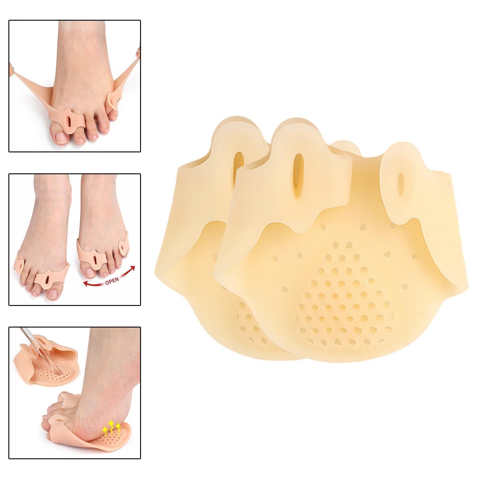 Роздільник для пальців MERIGLARE 2 шт Гелевий регульований з подушкою підтримки Жовтий, фото №4