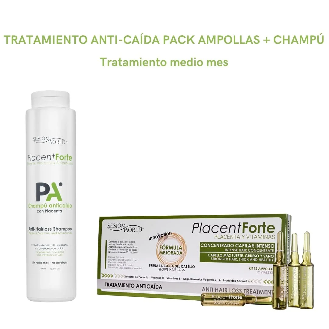 Основний пакет SESIOMWORLD з лікуванням проти випадіння волосся, 12 шт x 10 мл + лікування, 400 мл, фото №2