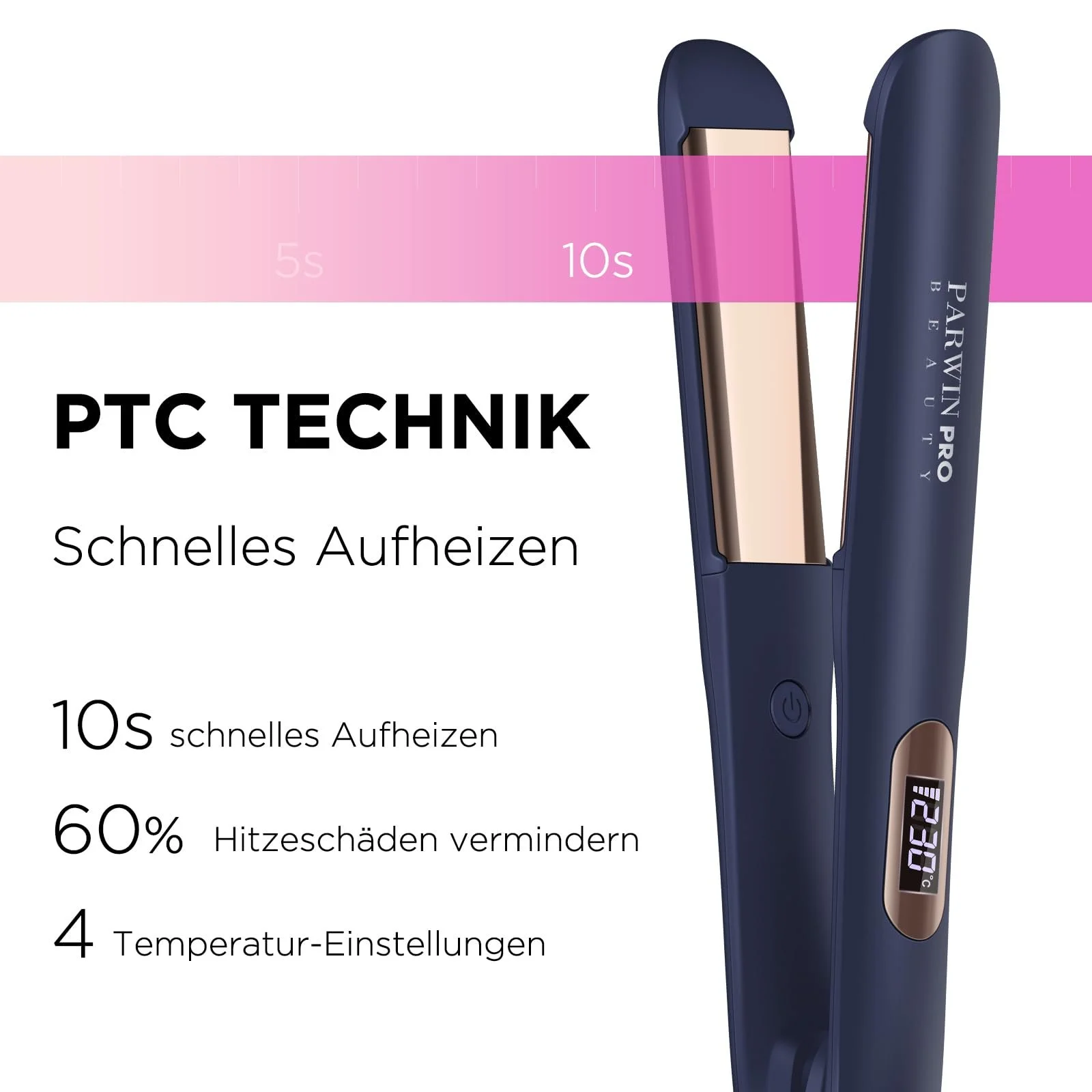 Выпрямитель 2 в 1 PARWIN PRO BEAUTY Нанотитановое покрытие 32 мм 130 °C - 230 °C, фото №5 Выпрямитель 2 в 1 PARWIN PRO BEAUTY Нанотитановое покрытие 32 мм 130 °C - 230 °C, фото №5