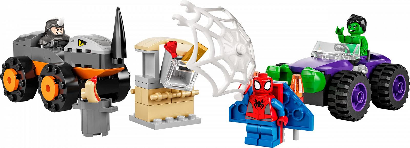 Конструктор Lego Marvel 10782 Spidey and His Amazing Friends Hulk Vs Rhino Truck Showdown, фото №2