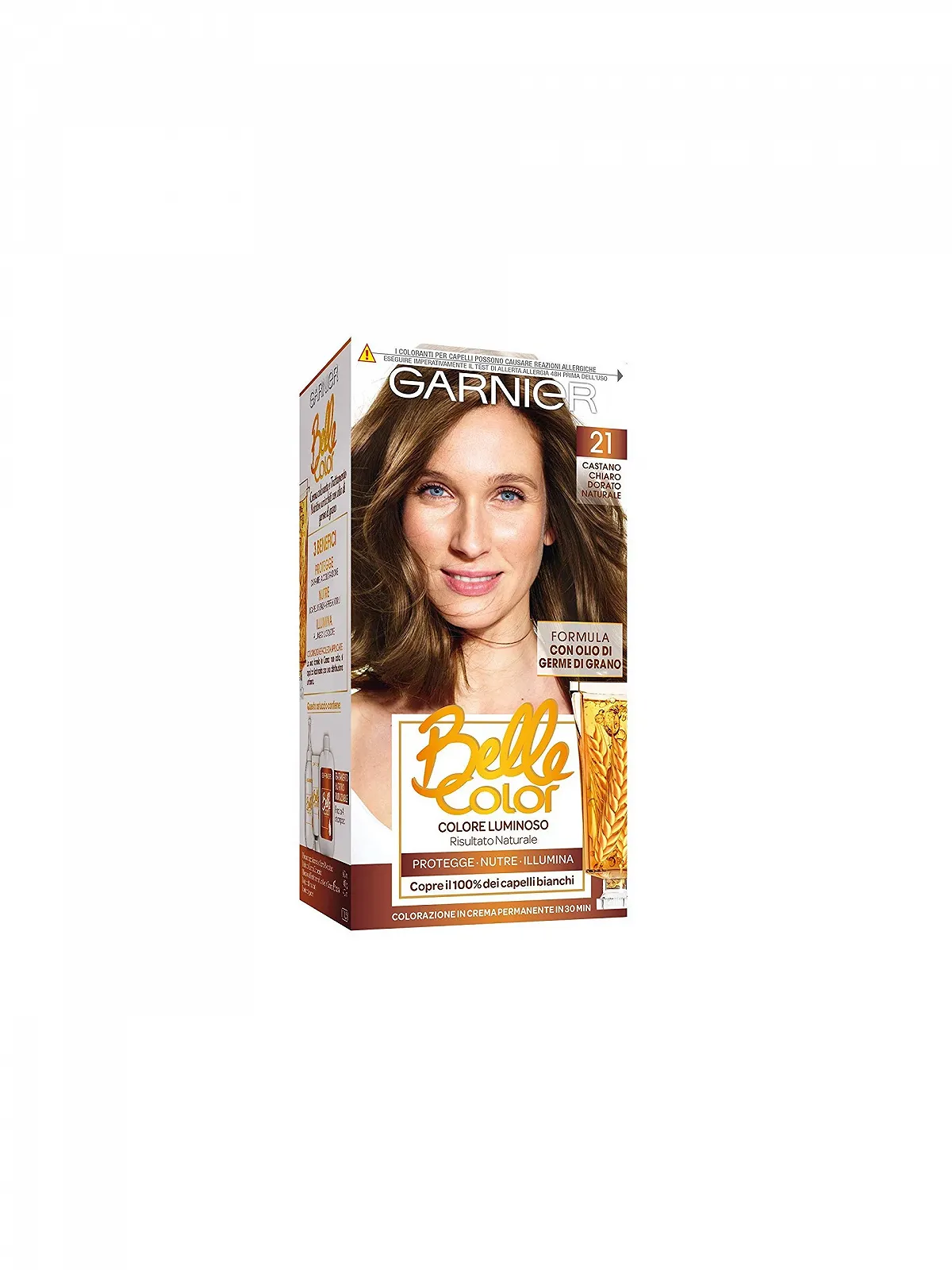 Фарба для волосся Belle Color 21 Світло-каштановий Золотистий, фото №1 Фарба для волосся Belle Color 21 Світло-каштановий Золотистий, фото №1