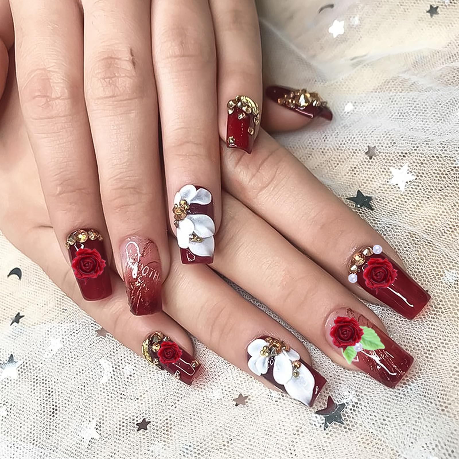 Квіти Camellia Rose 3D, 300 шт, різні кольори та розміри, фото №5