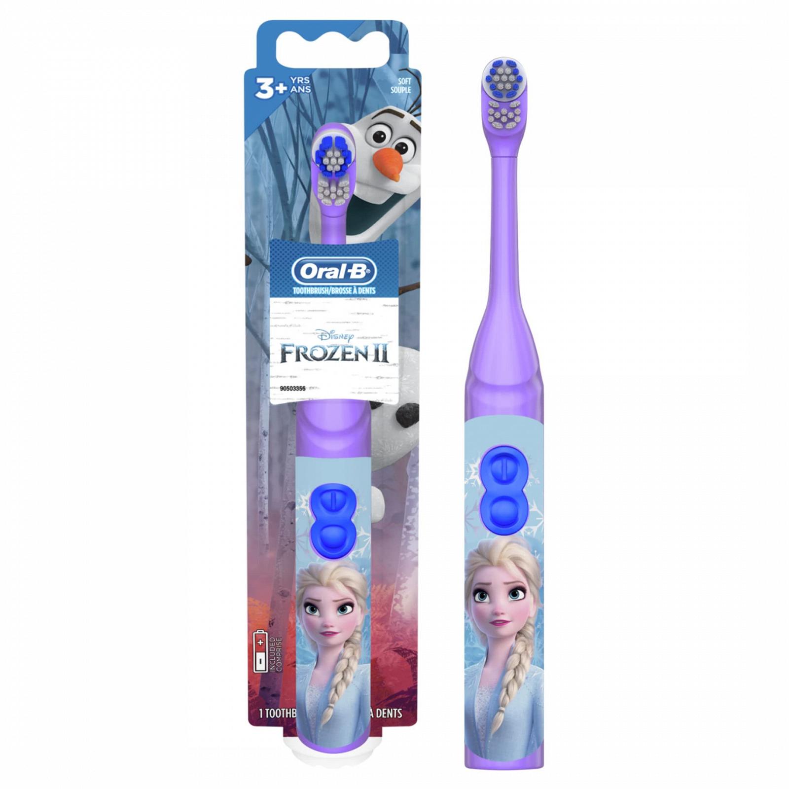 Зубна щітка Oral-B Pro-Health Jr. Дитяча на батарейках Disney's Frozen, м'яка, 1 шт, різні стилі, фото №1