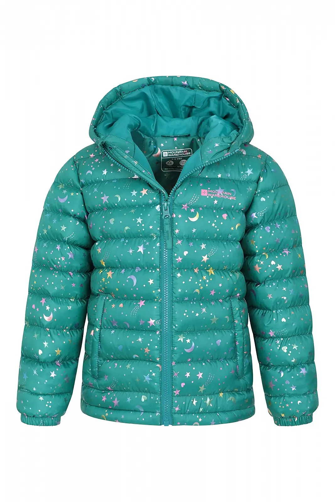 Куртка стьобана Mountain Warehouse Seasons для дітей, Ультралегка, тепла, водонепроникна, з капюшоном і блискавкою, фото №5