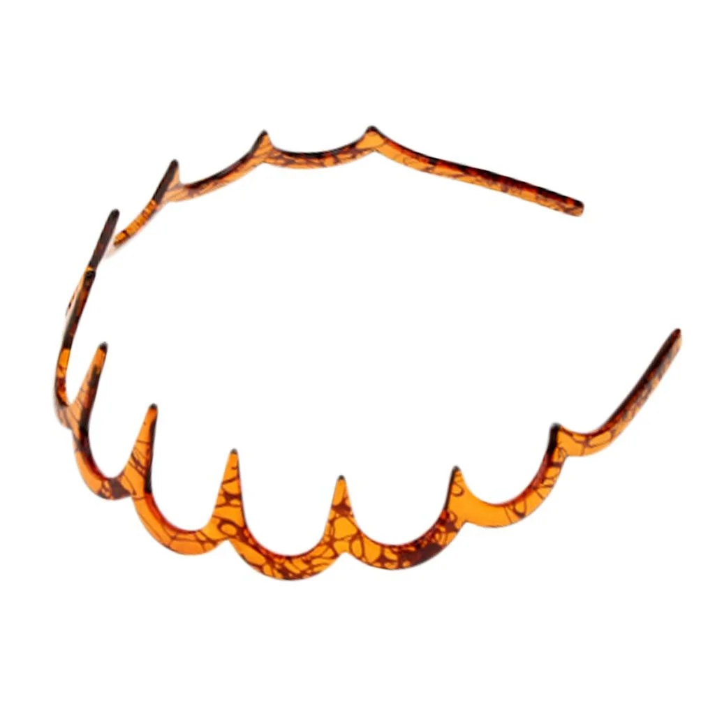 Обруч для волосся Sharplace з зубчиками, гребінець, хвилястий, коричневий, фото №3 Обруч для волосся Sharplace з зубчиками, гребінець, хвилястий, коричневий, фото №3