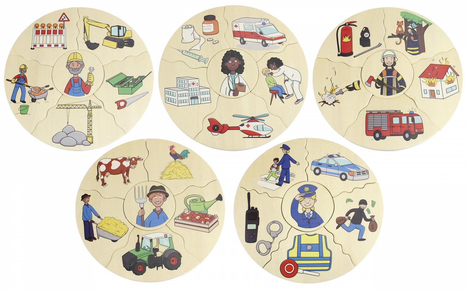 Пазл Beleduc Humanico Occupations 30 деталей в деревянной коробке от 4 лет, фото №1