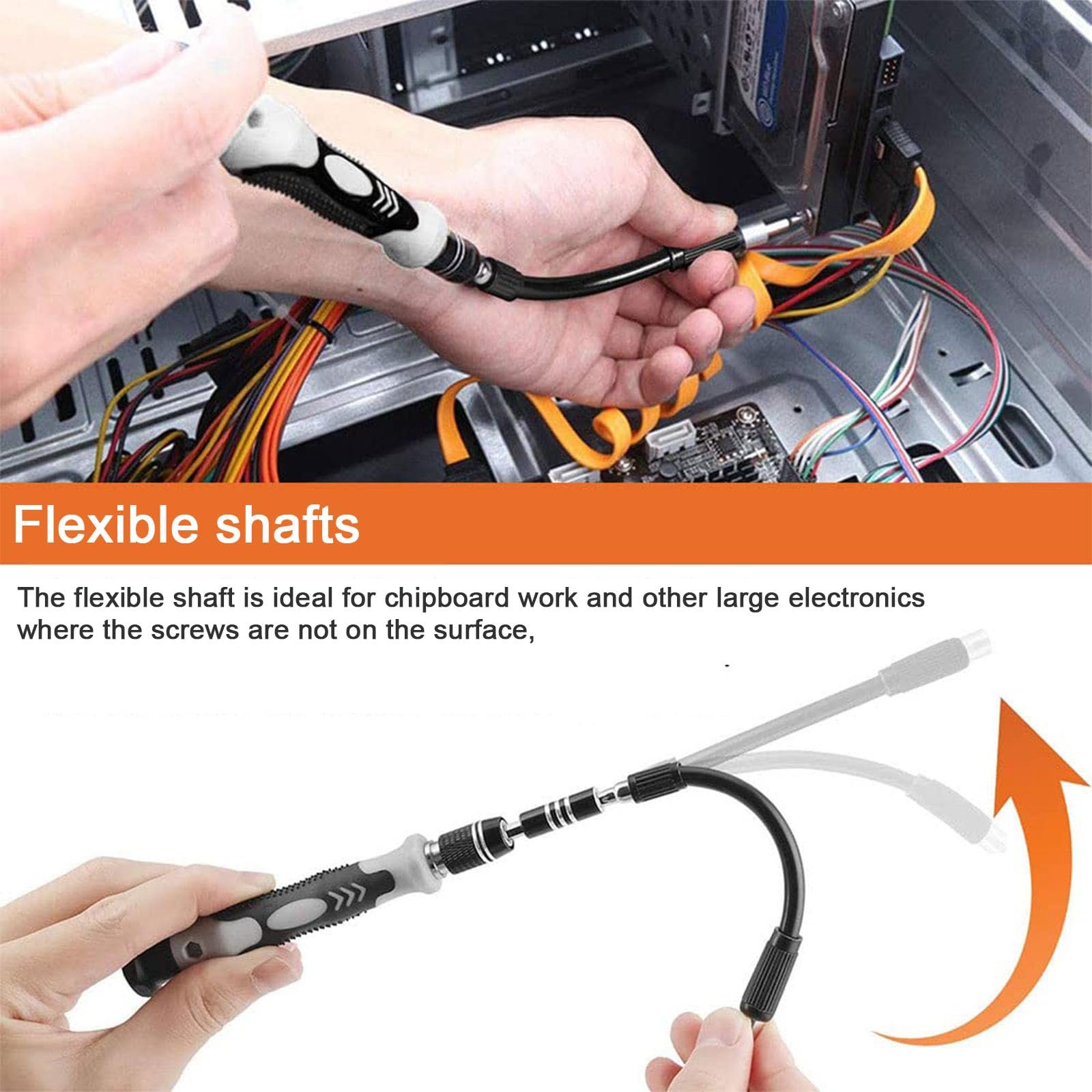 Набор отвёрток Sipobuy Precision 115-в-1 для DIY и ремонта Магнитный мини-набор инструментов для ПК, очков и другой электроники чёрный, фото №3 Набор отвёрток Sipobuy Precision 115-в-1 для DIY и ремонта Магнитный мини-набор инструментов для ПК, очков и другой электроники чёрный, фото №3