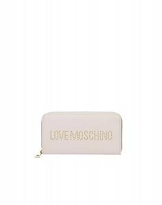 Кошелек Love Moschino Черный с золотистым логотипом - Фото 1