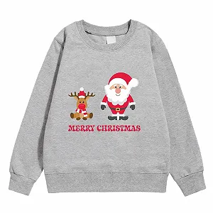 Пуловер для мальчиков 140, детский осенне-зимний рождественский пуловер с принтом, без капюшона - Фото 1