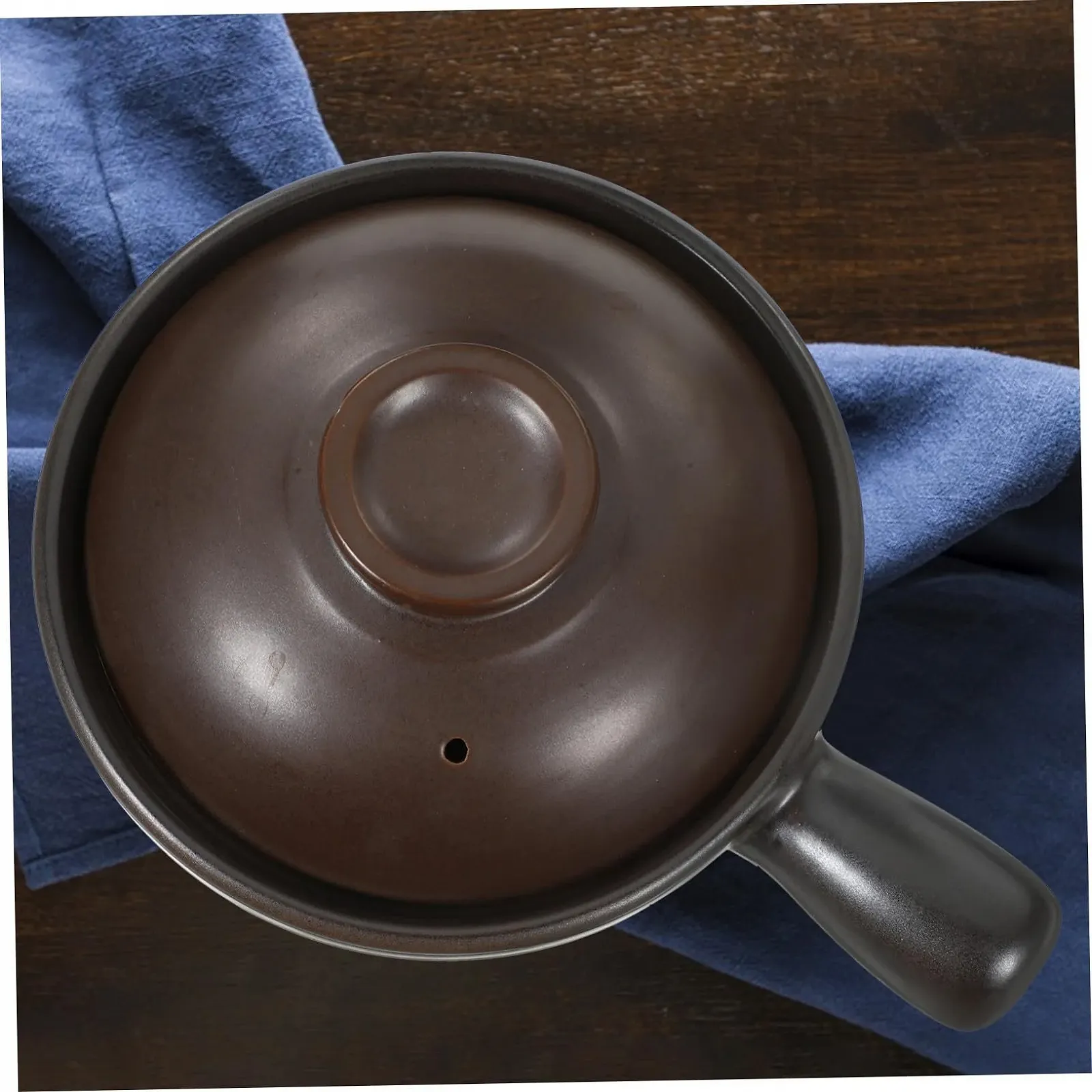 Керамічна каструля Sosoport з кришкою та вентиляційним отвором для супу та рису стійка до подряпин, фото №6